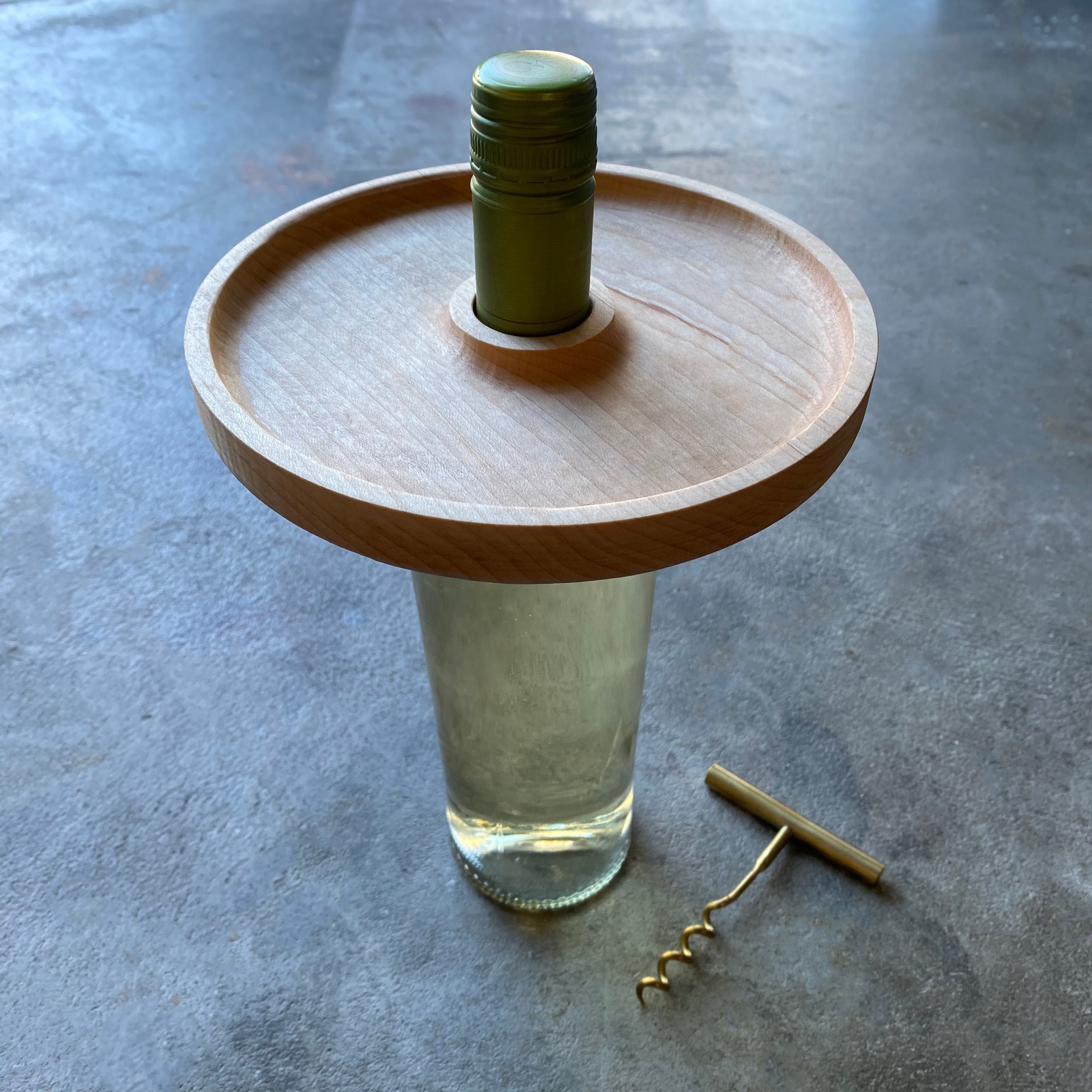 Wine Bottle + Glass Serving Tray