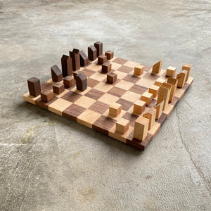 Hardwood Modern Chess Set
