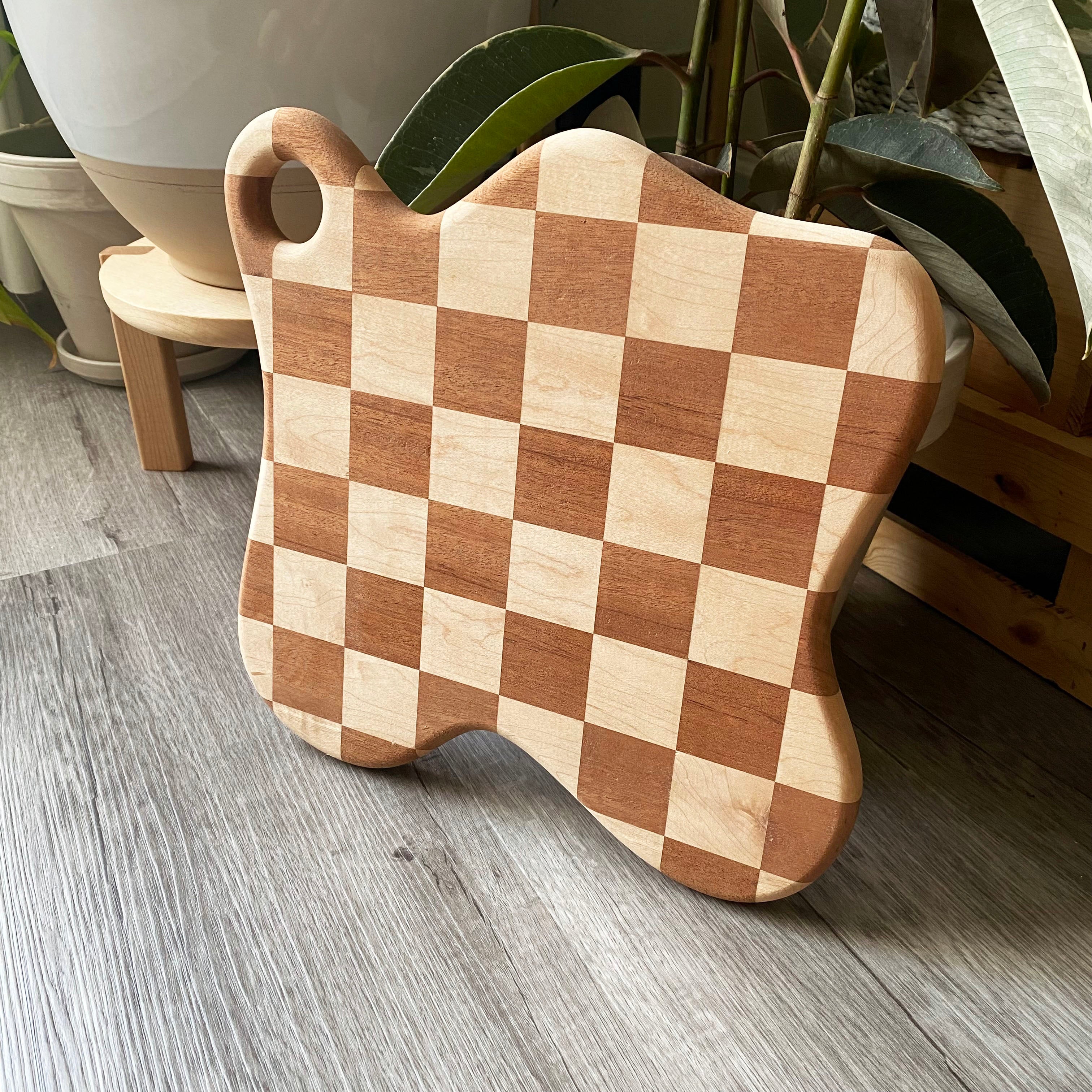 Chic Checkered Serving Board | Cutting Board